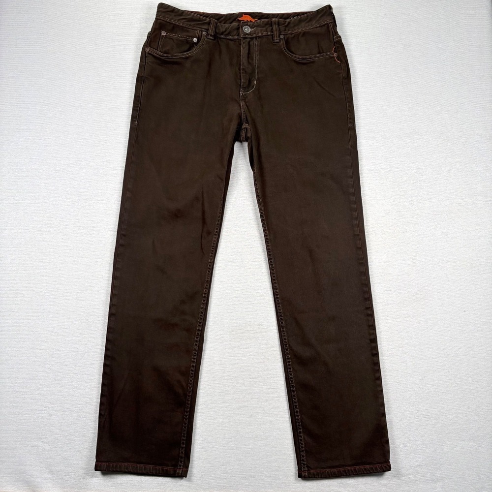 Tommy Bahama Sand Drifter Straight Leg Jeans Mens 34x32 Brown Cotton Stretch